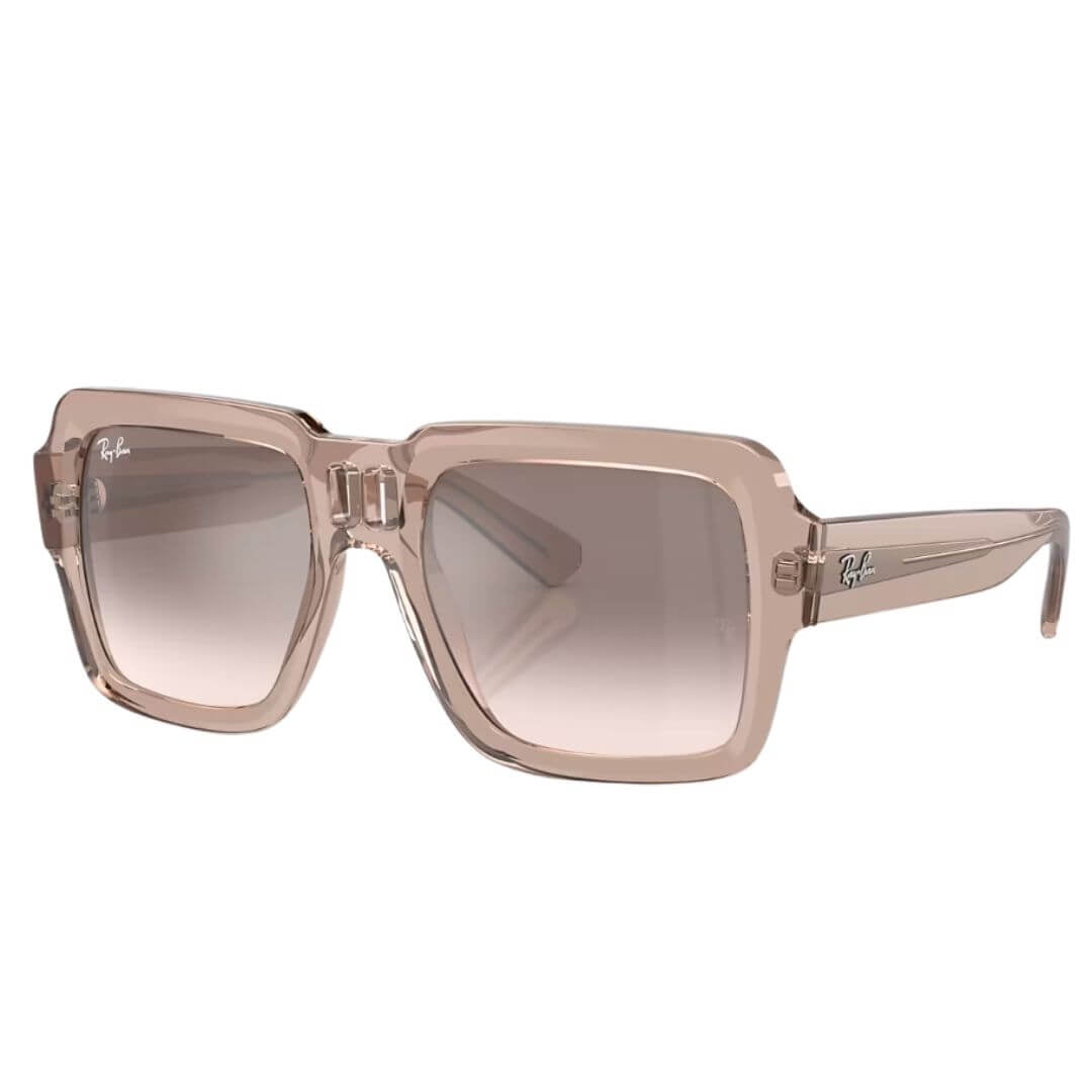 Ray-Ban Magellan RB4408 67278Z - Transparent Light Brown Frame, Silver/Brown Lens Front Side View