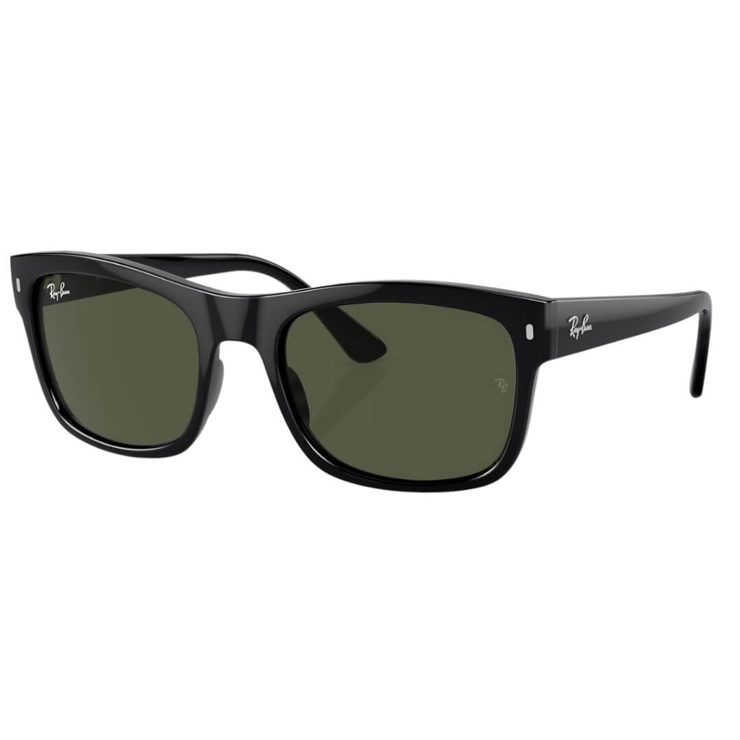 Ray-Ban RB4428 601/31 - Black Frame with Green Lens Front Right View