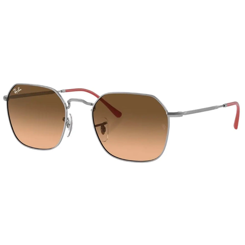 Ray-Ban Jim RB3694 003/3B Sunglasses - Silver Frame, Pink/Black Gradient Lens Front Side View