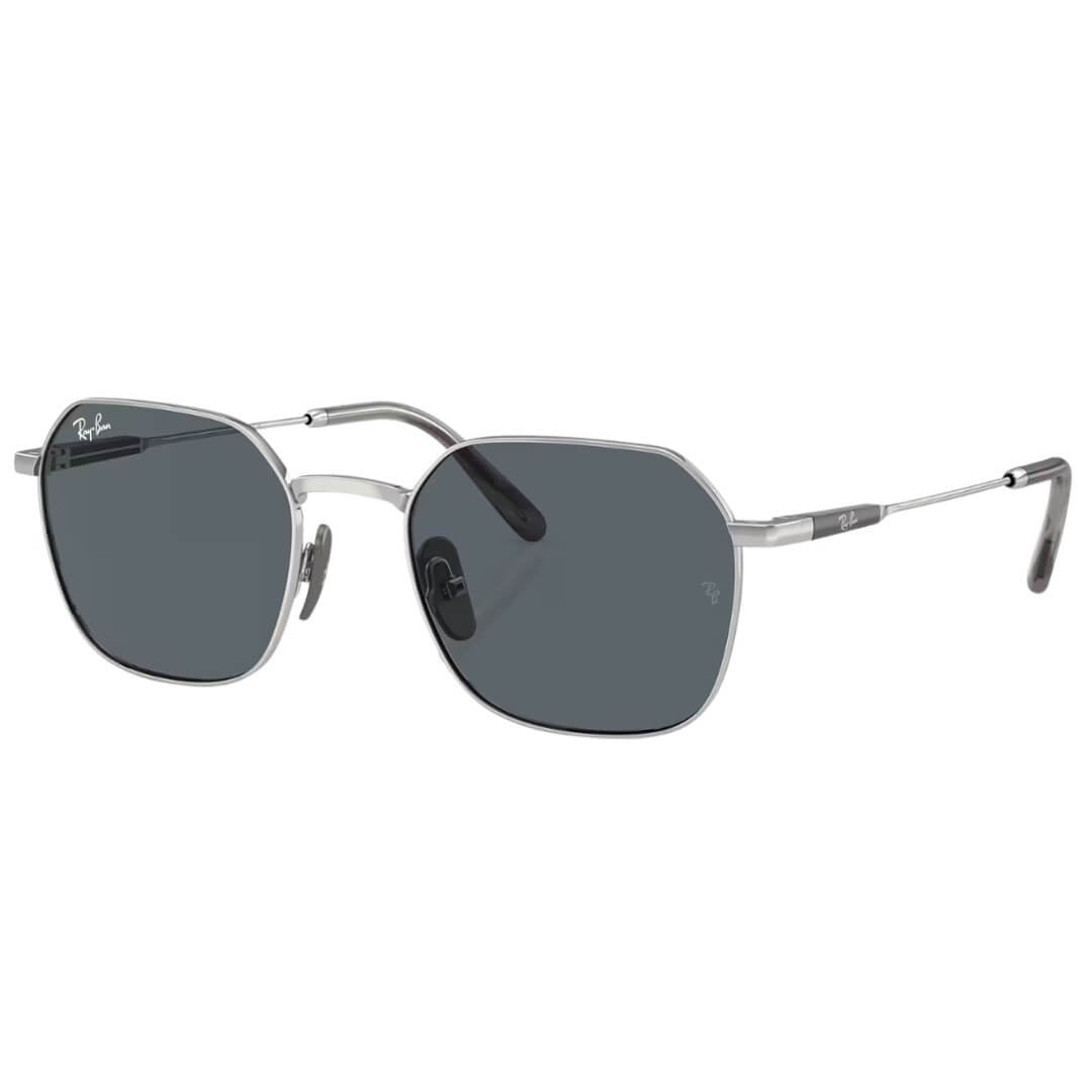 Ray-Ban Jim Titanium RB8094 9209R5 - Silver Frame with Blue Lens