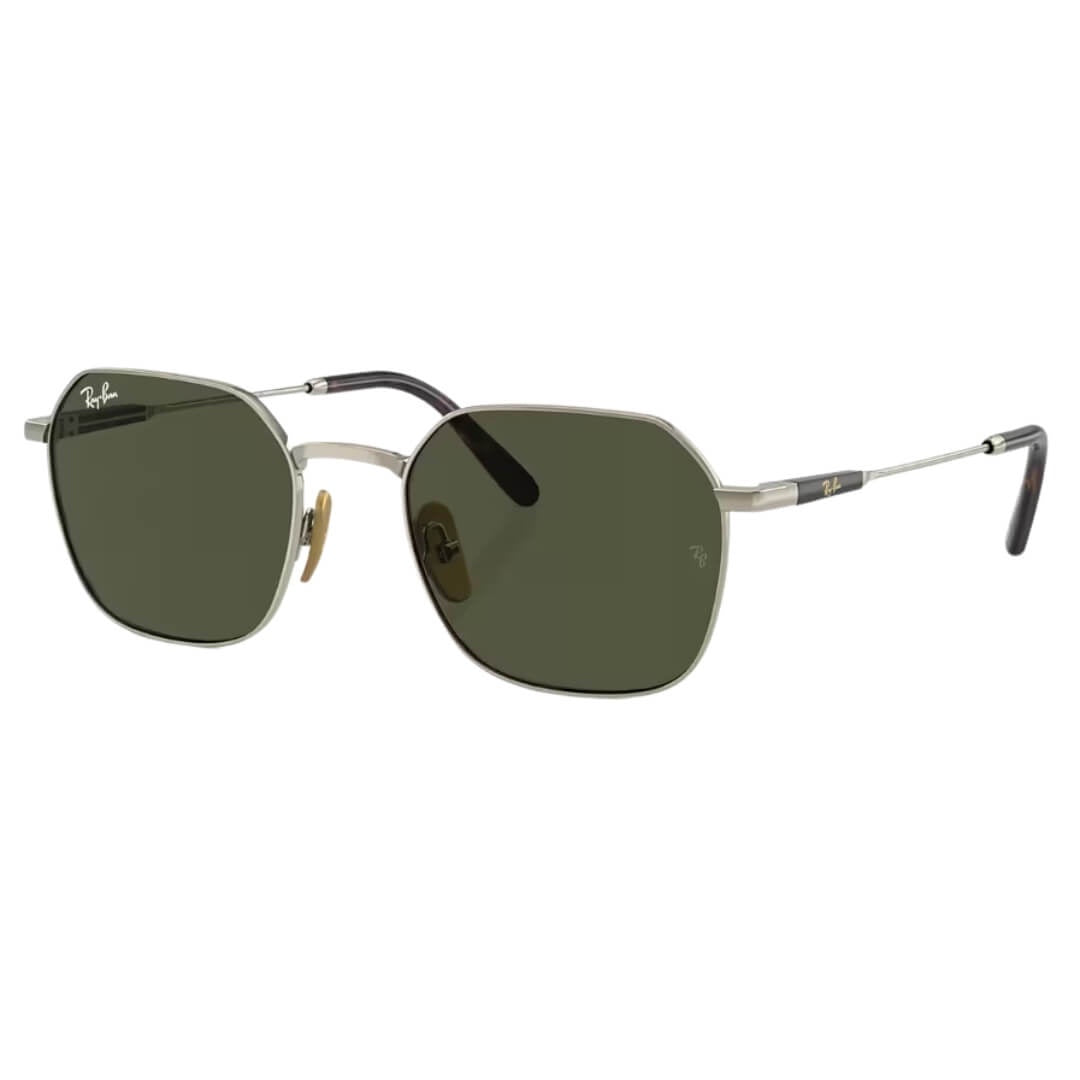 Ray-Ban Jim Titanium RB8094 926531 - Gold Frame with Green Lens Front Right View
