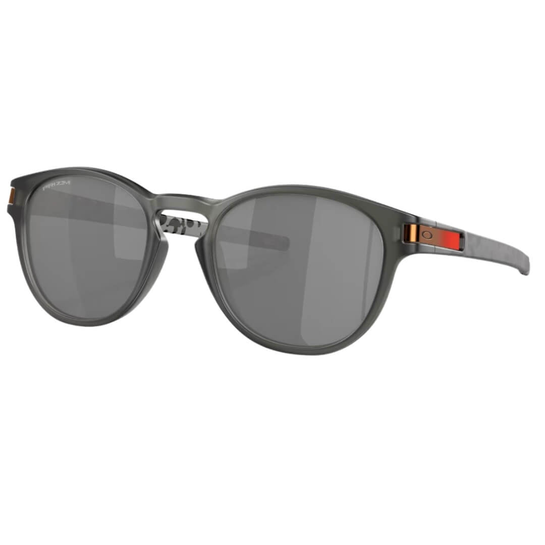 "Oakley Latch OO9265 926566 Sunglasses - Matte Grey Smoke, Prizm Black Lens Front View