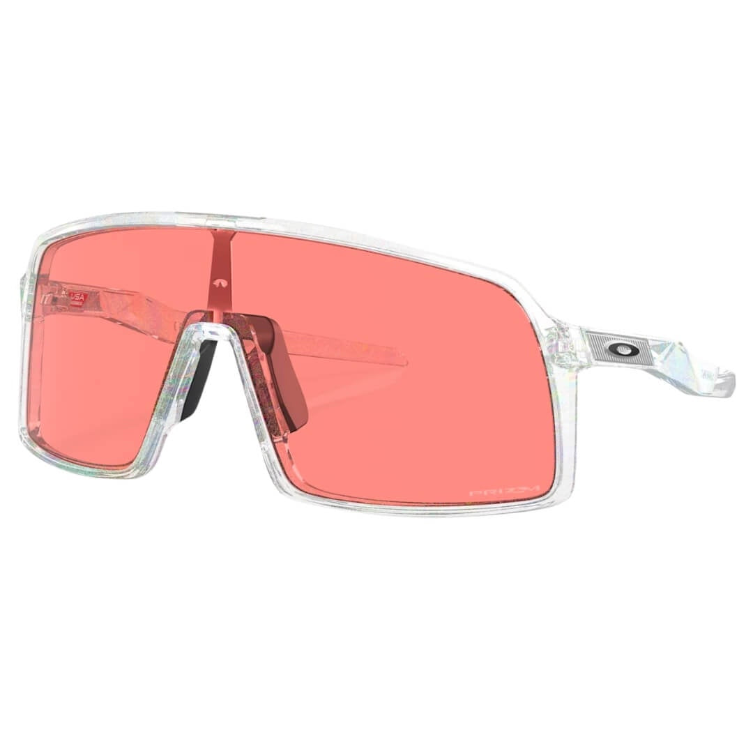 Oakley Sutro OO9406 9406A7 Sunglasses - Moon Dust Frame, Prizm Peach Lens Front  Right View