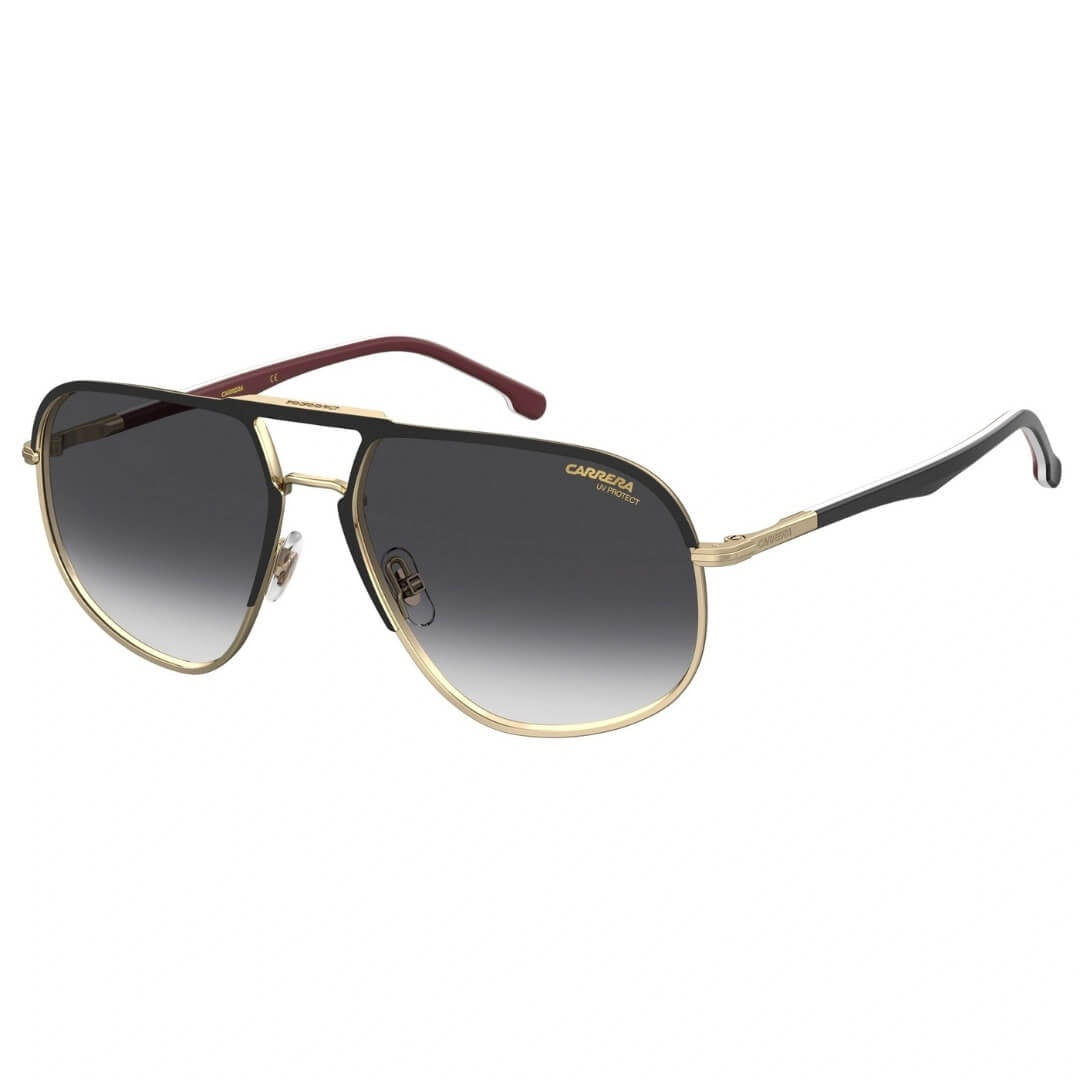 Carrera 318/S I46 609O Men's Pilot Sunglasses - Matt Black and Gold Frame Front View