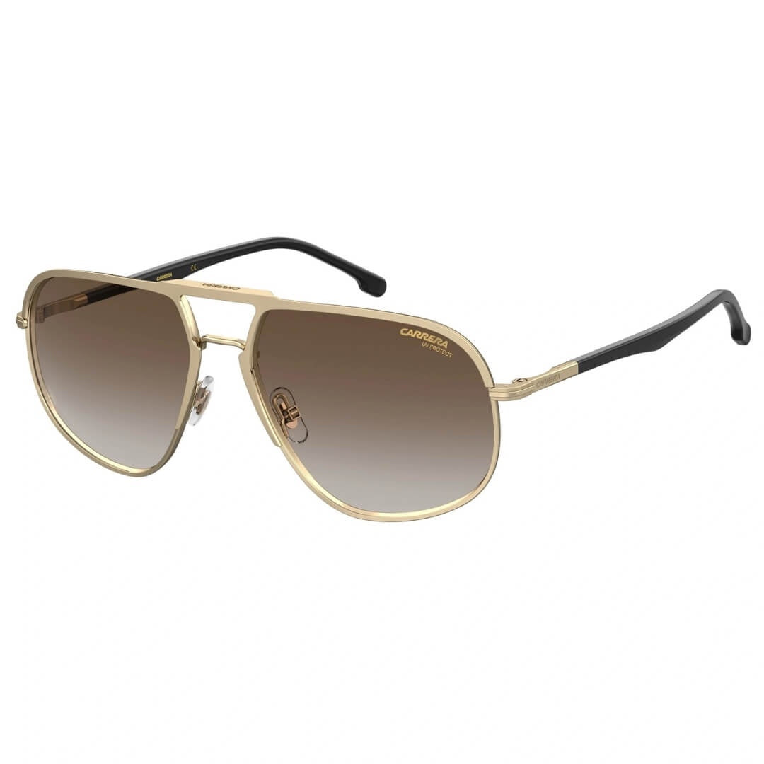 Carrera 318/S J5G 6086 Men's Pilot Sunglasses - Gold Frame, Brown Lens Front View