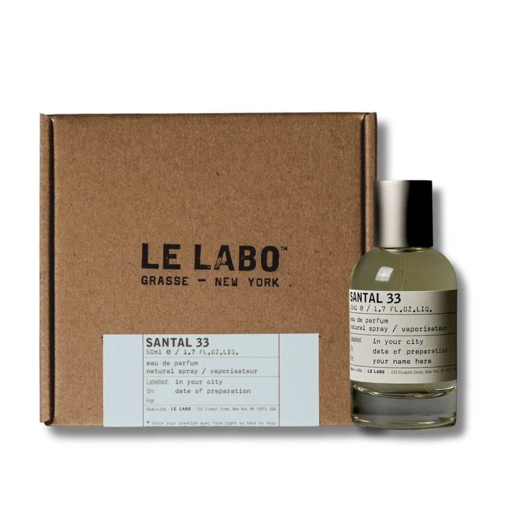 Le Labo Santal 33 EDP 50ml in an elegant bottle, embodying the unisex essence of the American West's vast landscapes, available at Gadgets Online NZ LTD.