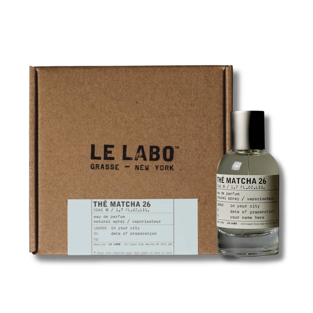 Le Labo The Matcha 26 EDP 50ml unisex fragrance, capturing the essence of matcha and introspection, available at Gadgets Online NZ LTD.