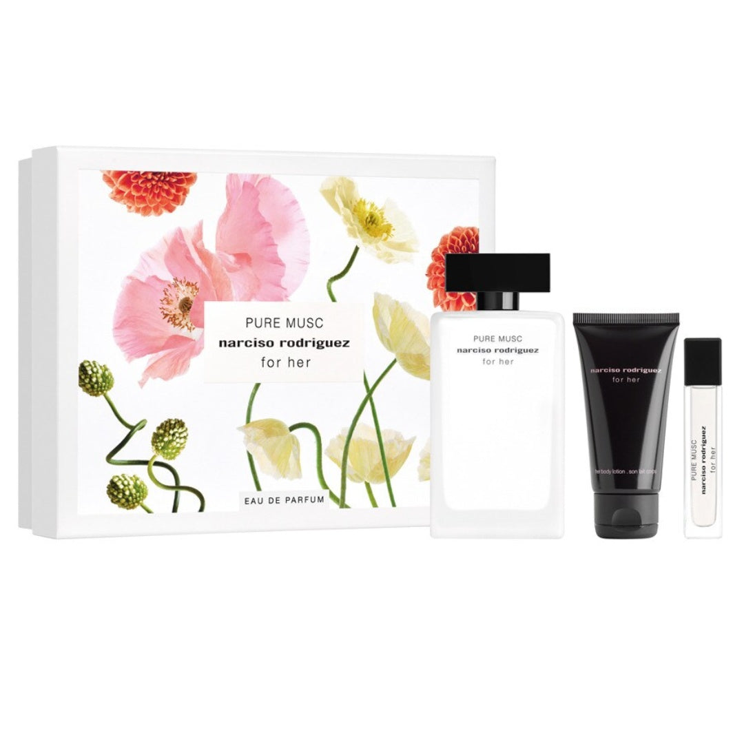 Narciso Rodriguez Pure Musc EDP 100ml 3 Piece Gift Set For Women