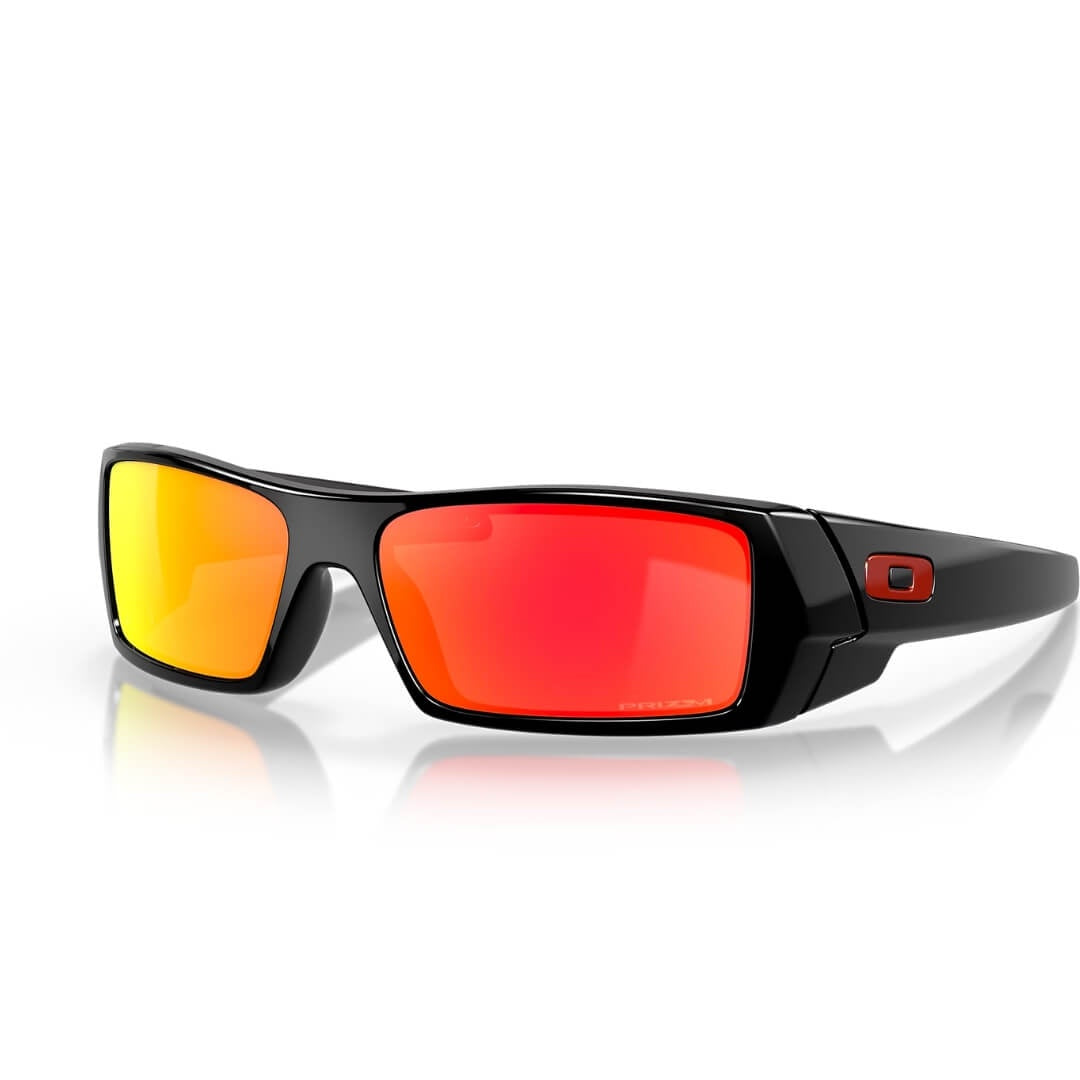 Oakley OO9014 Gascan Sunglasses - Polished Black Frame, Prizm Ruby Lens Front view