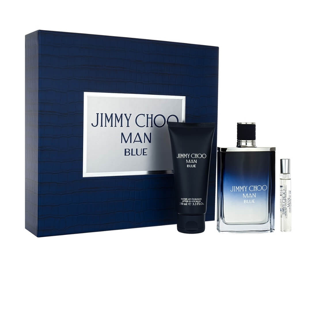Jimmy Choo Man Blue EDT 100ml 3 Pc Gift Set For Men