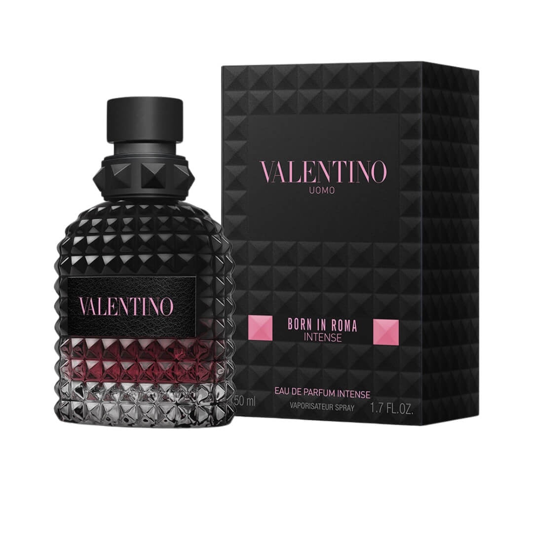 Valentino Uomo Born In Roma Intense 50ml EDP at Gadgets Online NZ LTD, encapsulating a bold vanilla essence with notes of lavender and vetiver for the contemporary man.