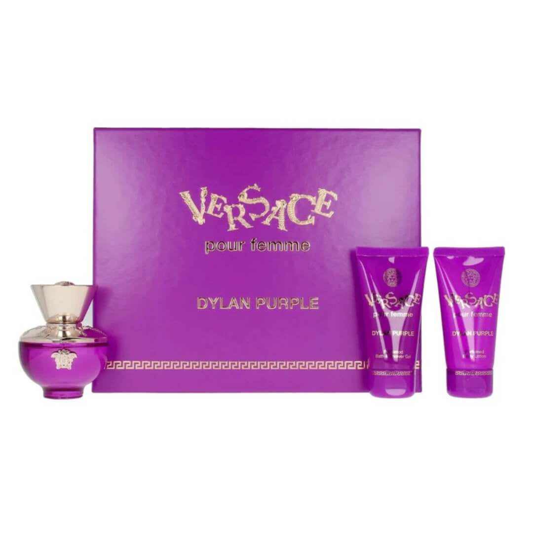 Versace Dylan Purple EDP 3pc Mini Set For Women