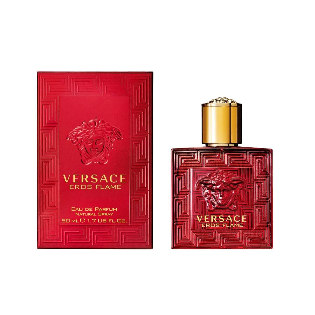Versace Eros Flame EDP 50ml for Men at Gadgets Online NZ LTD, a spicy and passionate fragrance for the modern man, featuring citrus, black pepper, and vanilla.