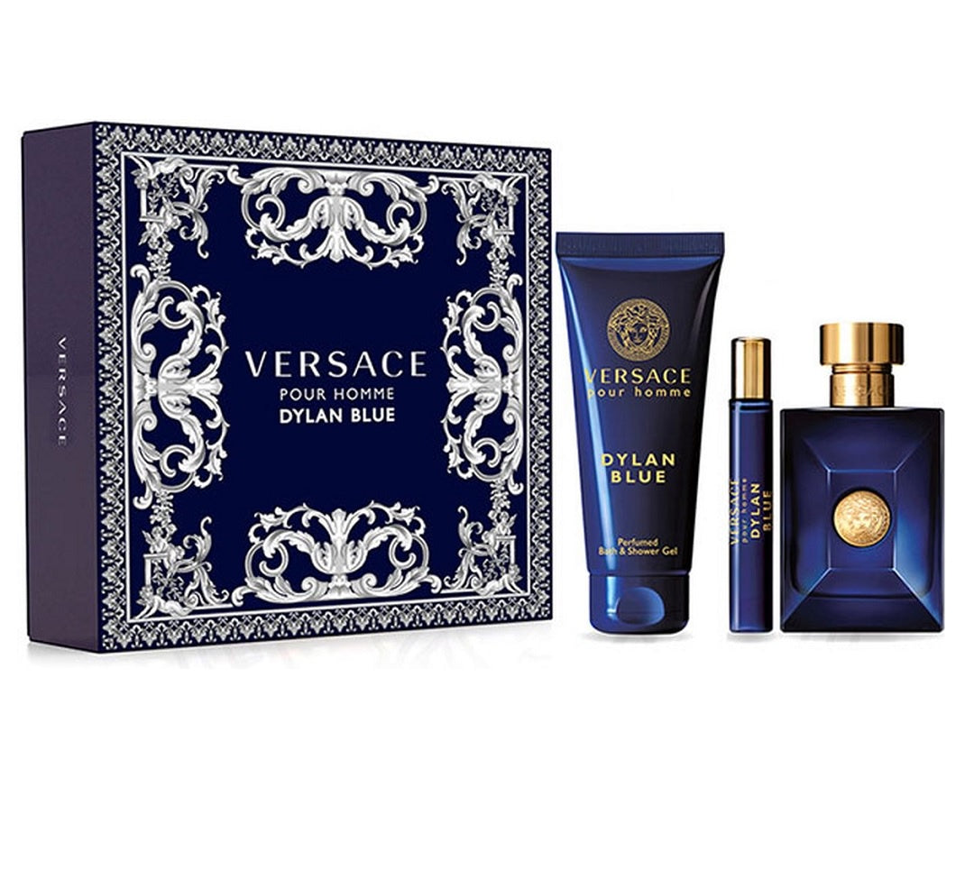 Versace Pour Homme Dylan Blue EDT 100ml 3PC Gift Set for Men