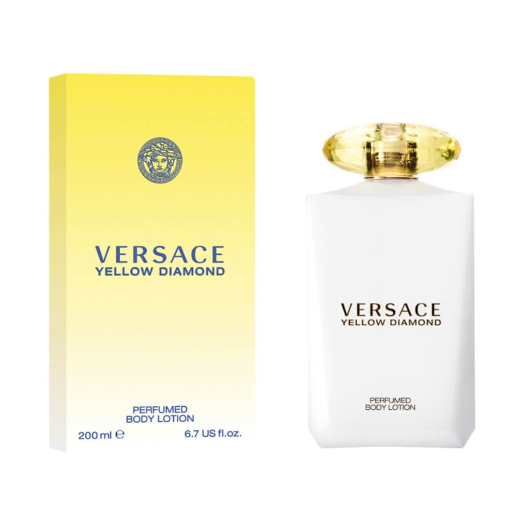 Experience the radiant fragrance of Versace Yellow Diamond Body Lotion 200ml at Gadgets Online NZ LTD, luxurious moisture infused with lemon, mimosa, and amber.