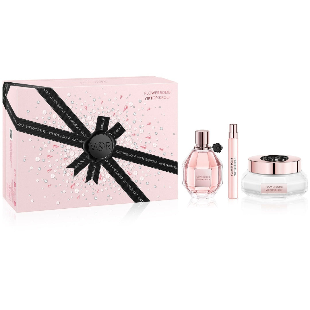 Viktor & Rolf FlowerBomb EDP 100ml 3 Piece Gift Set for Women