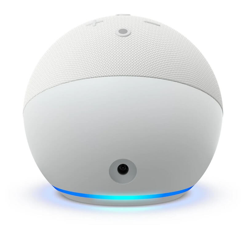 Amazon Echo Dot 5th Gen with Clock Glacier White