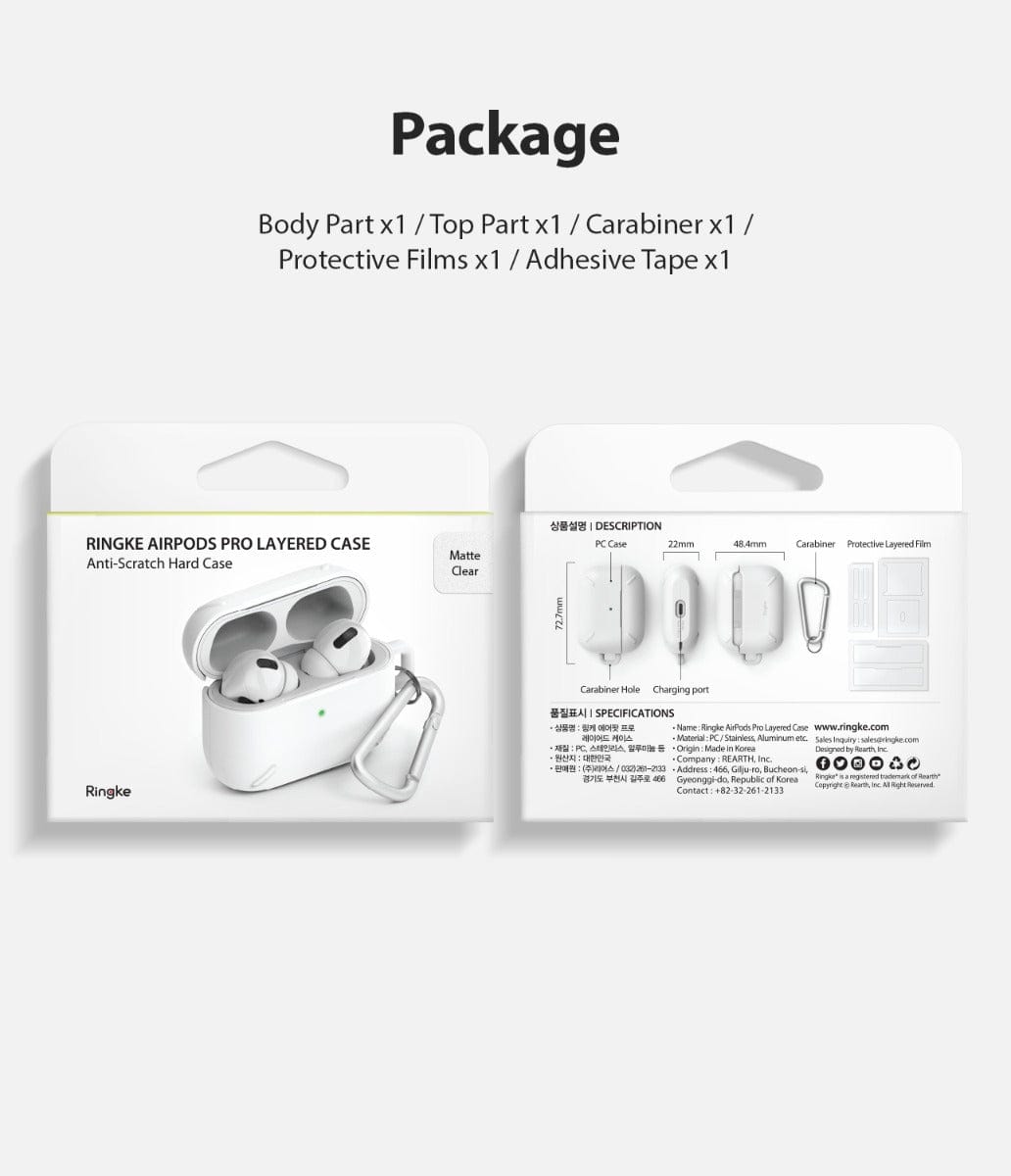 Apple AirPods Pro Case MATTE CLEAR By Ringke
