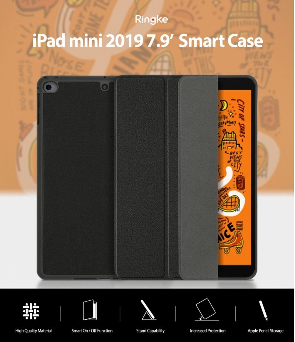 Apple iPad Mini 2019 (7.9") Smart Magnetic Flip Gray Case By Ringke