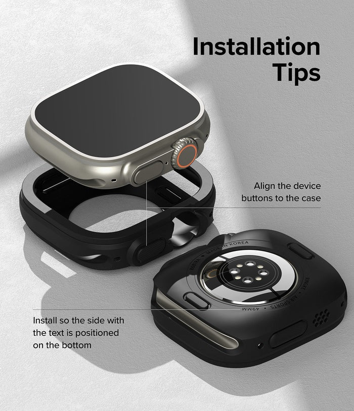 installation tips for installing Ringke Apple watch ultra case