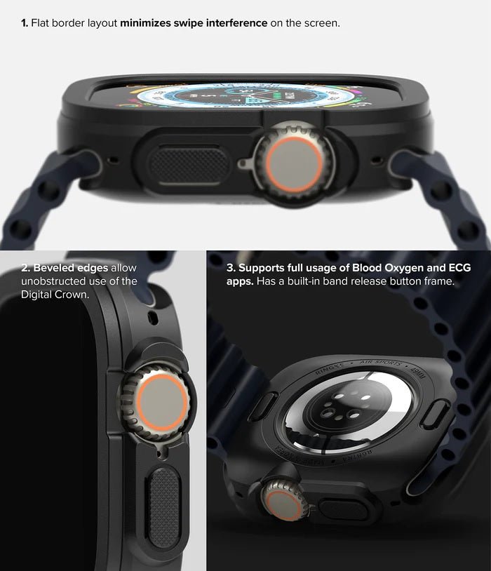 Apple Watch Ultra Air Sports Black Case By Ringke