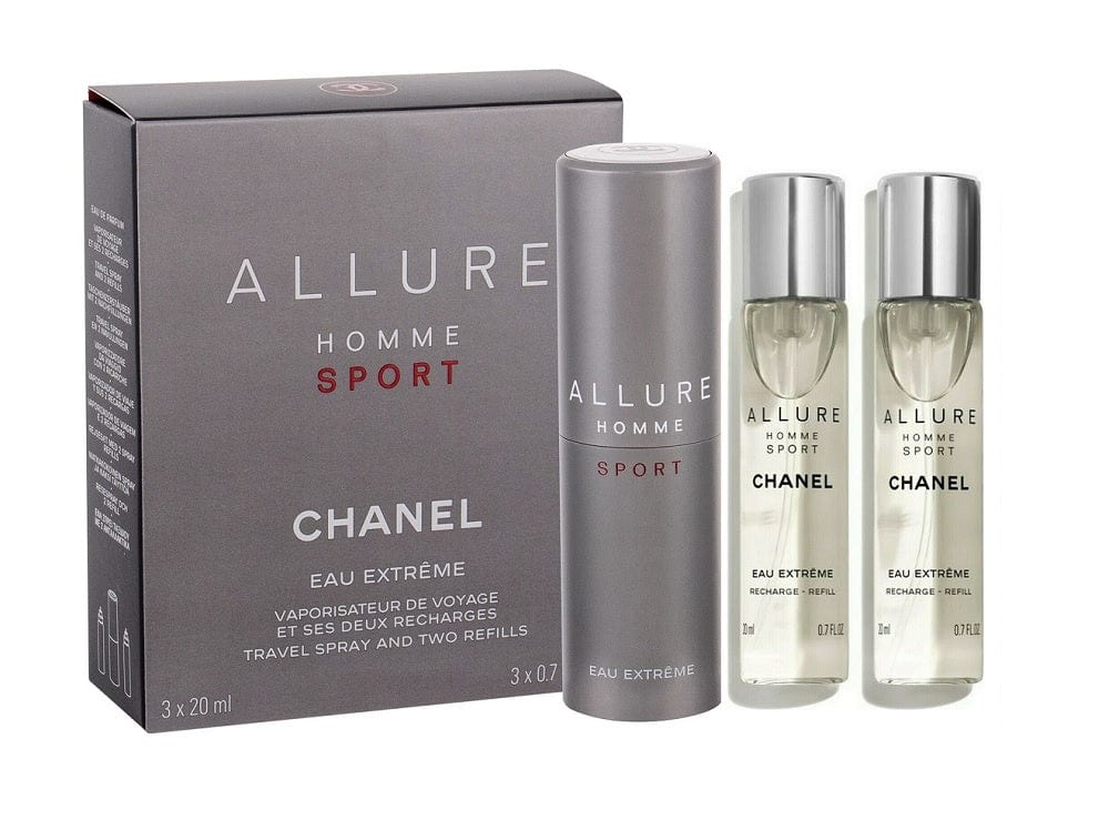 Chanel Allure Homme Sport Eau Extreme 3 X 20ml Travel Spray For Men