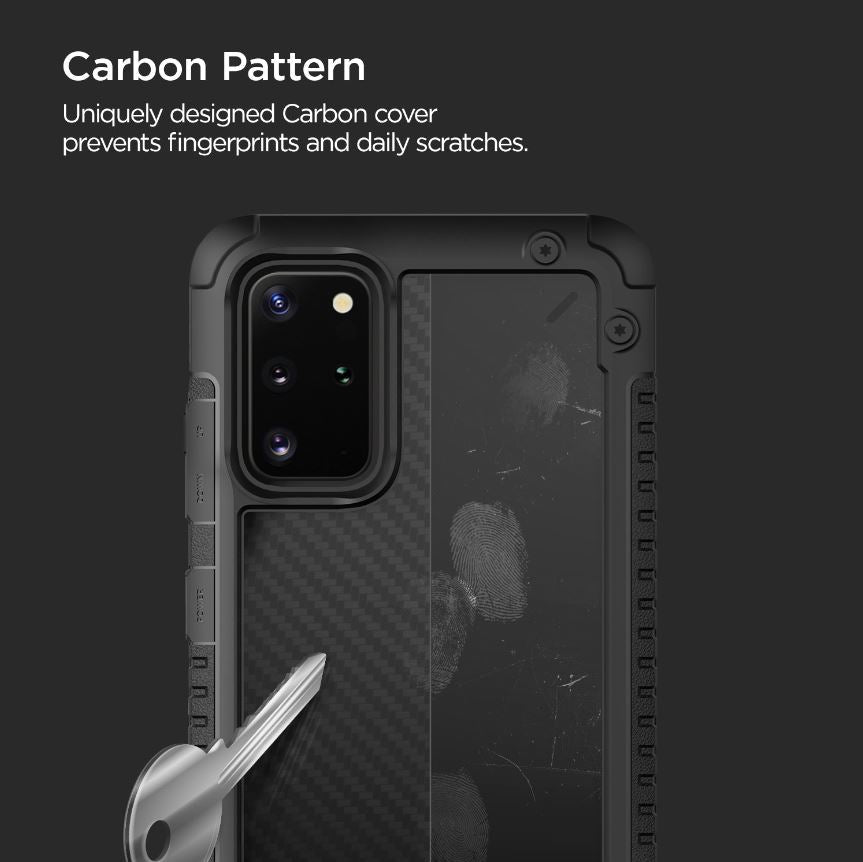 Galaxy S20 Plus Case Crystal Mixx Pro Black Carbon