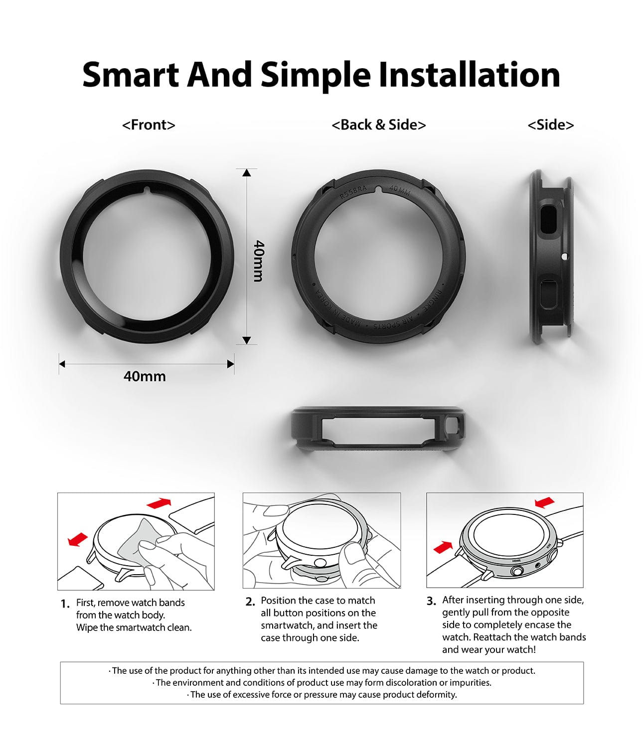 Installing the Galaxy watch 4 case is smart and simple