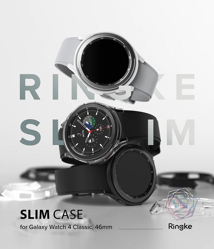 Experience the Ringke Slim Case tailored for the Galaxy Watch 4 Classic 46mm, offering sleek and reliable protection