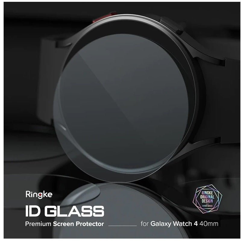  Introducing Ringke ID Glass Premium Screen Protector for the Galaxy Watch 4, providing superior protection with crystal-clear clarity and precision fit.