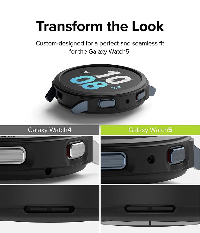 Custom-designed to offer a perfect and seamless fit specifically for the Galaxy Watch 5, ensuring optimal protection and style.