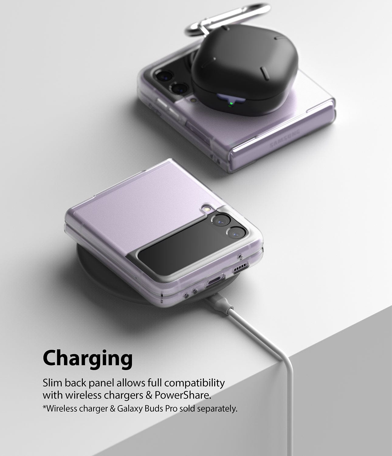 Galaxy Z Flip3 Slim Case supports wireless charging