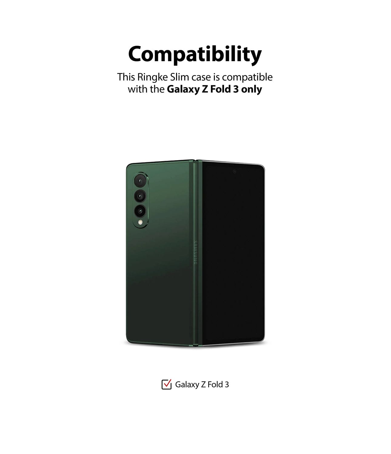 Galaxy Z Fold 3 Slim Case Black By Ringke