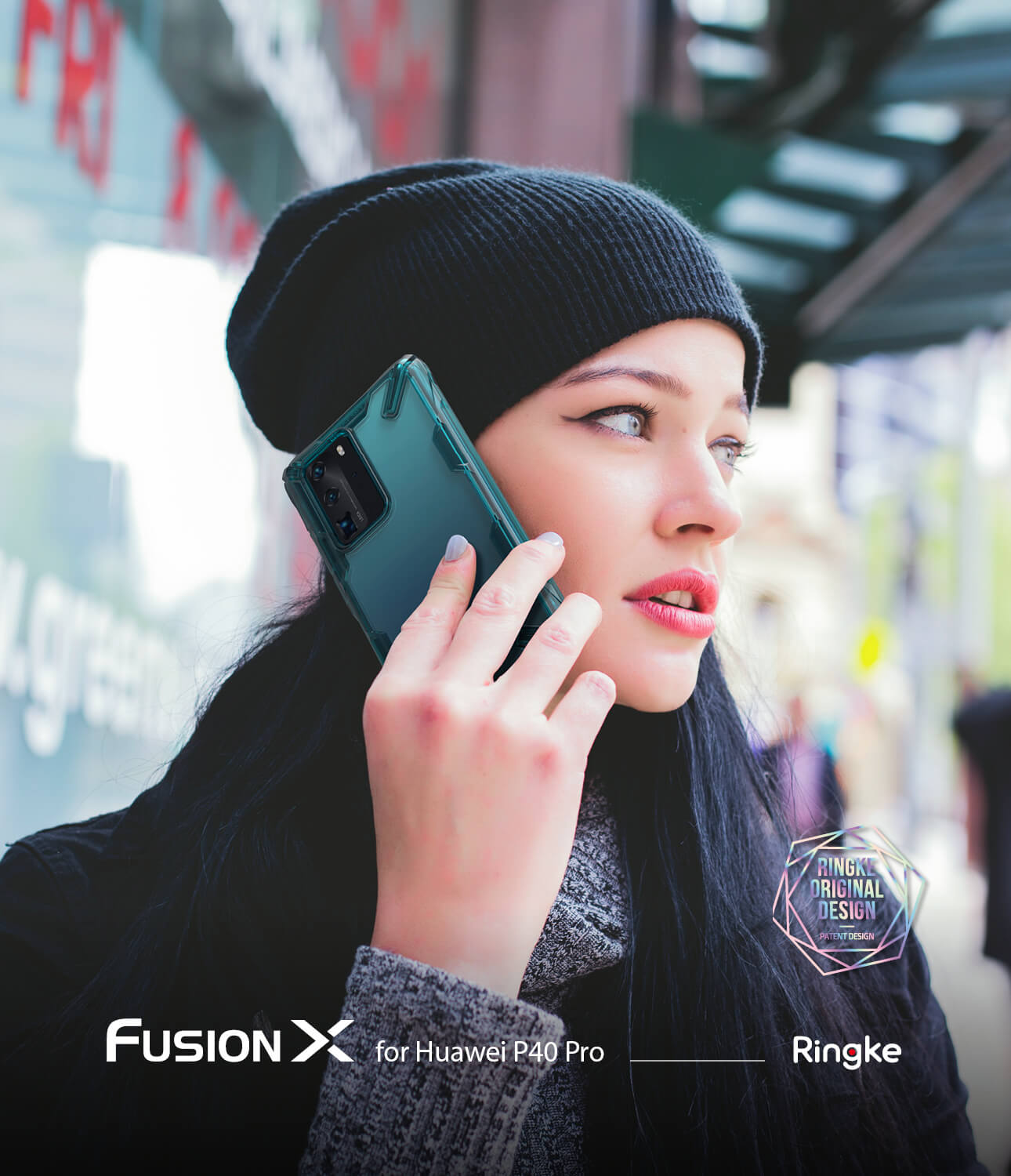 Huawei P40 Pro Fusion X Hybrid Case Black by Ringke