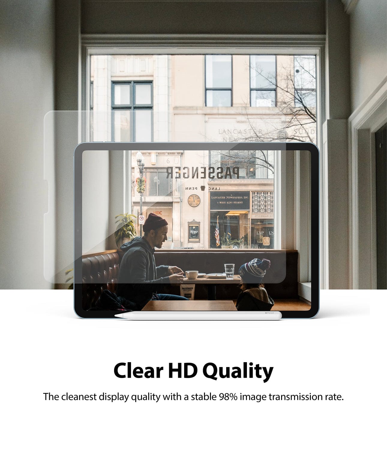 Clear HD Quality Display 98% transmission rate with Ringke Glass Protector 
