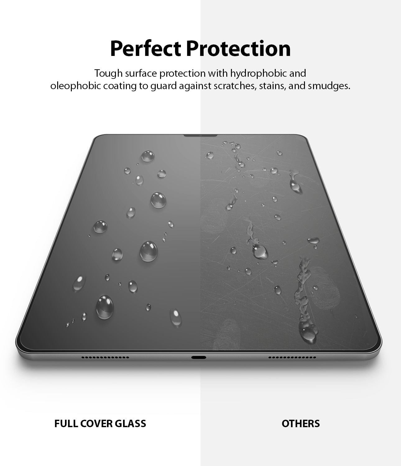 Perfect Protection full cover glass screen protector for Apple iPads 