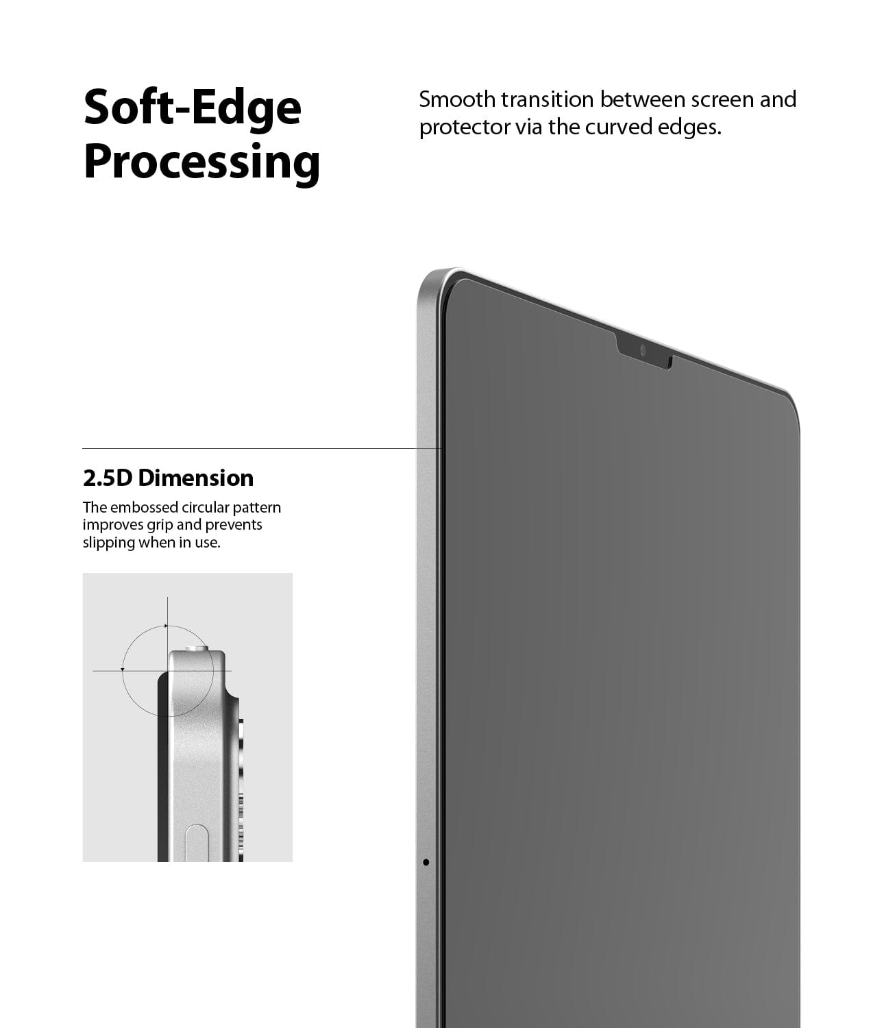 Soft Edge Glass Screen Protector for iPad Pro 4th Gen 2021