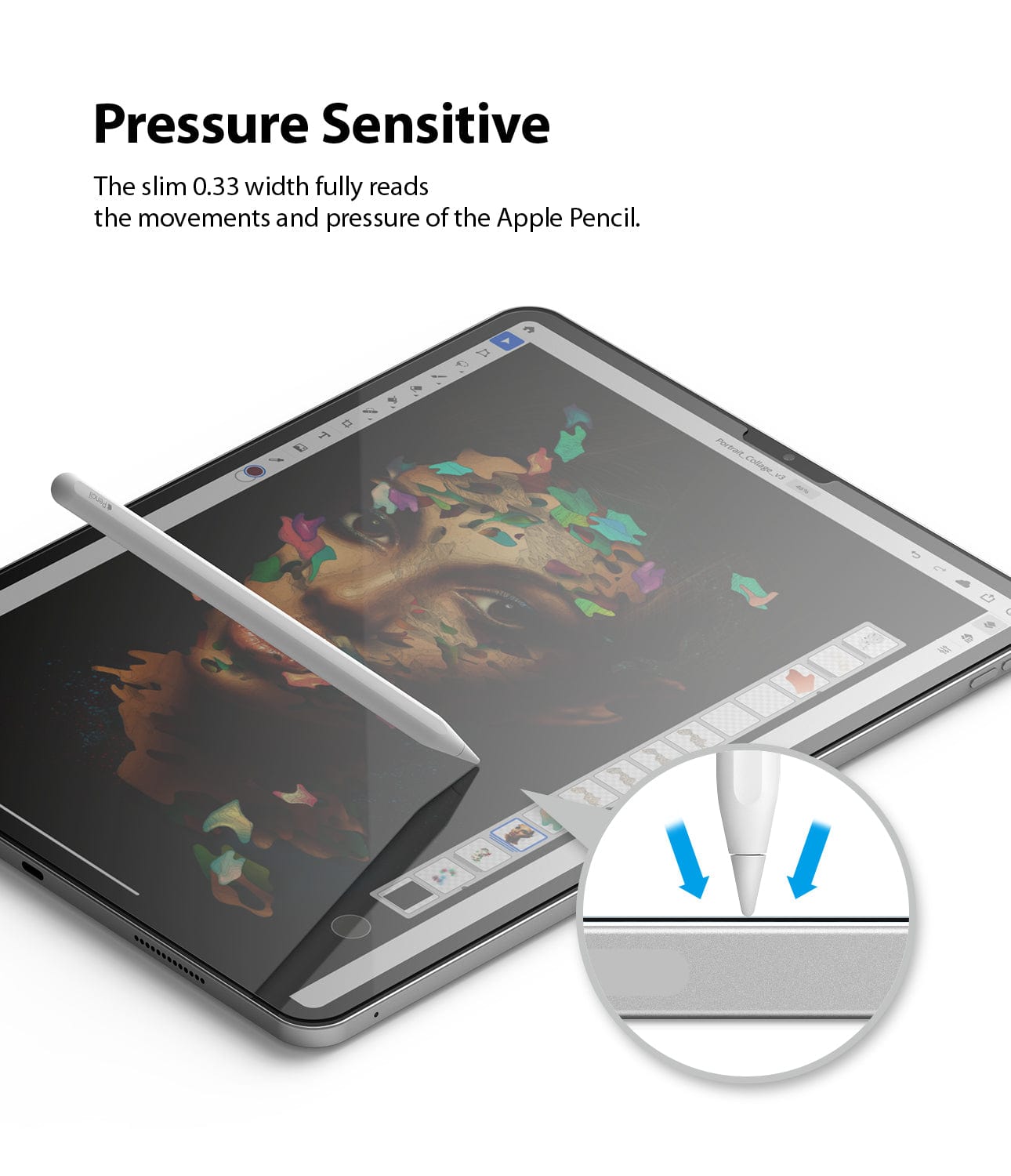 Pressure Sensitive Glass Protector for iPad Pro 12.9 inch