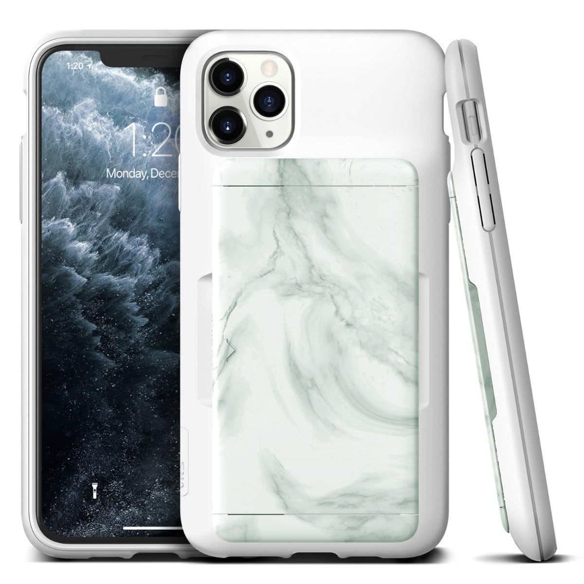 iPhone 11 Pro case Damda Glide Shield White Marble