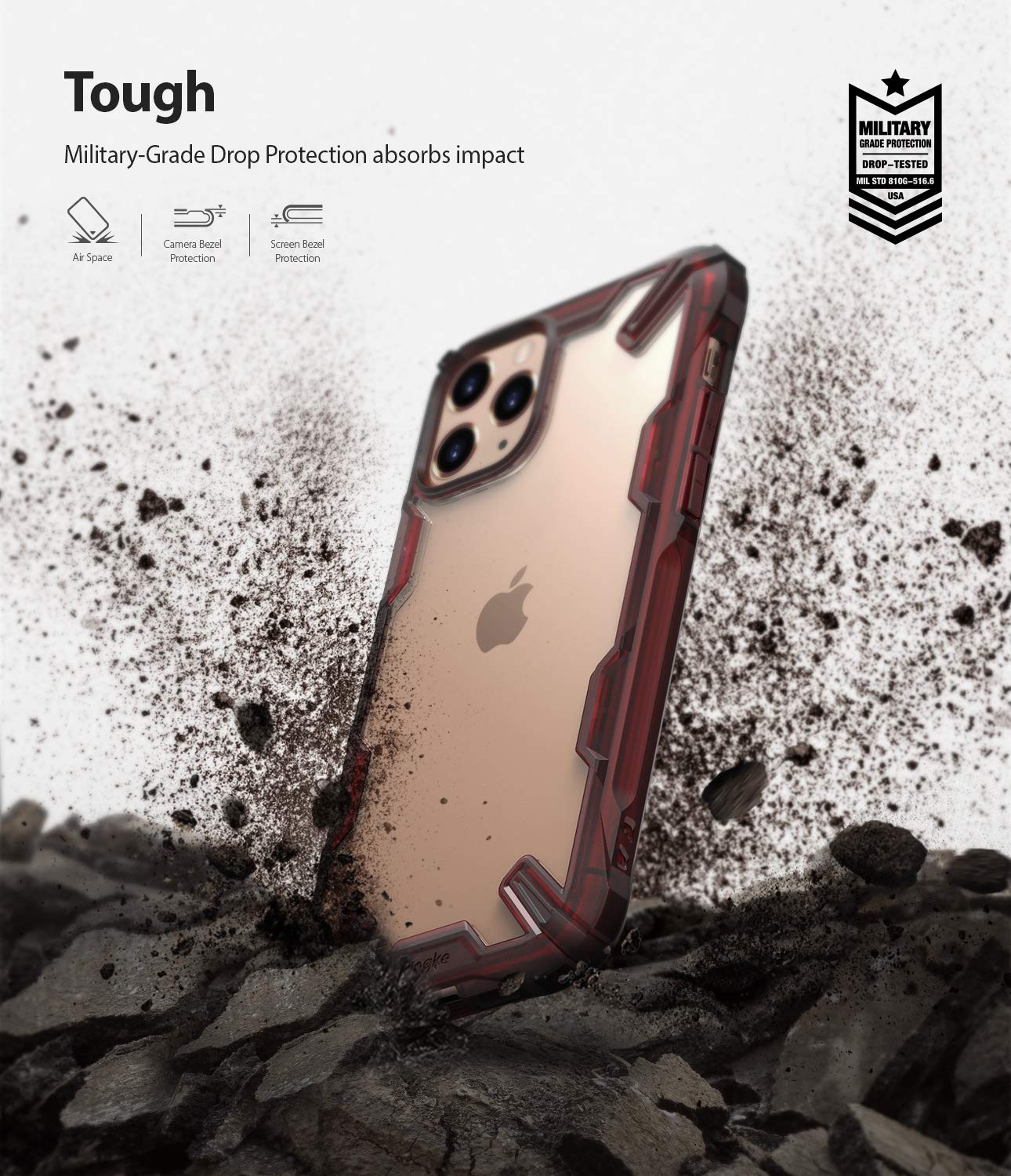 iPhone 11 Pro Max Case Ruby Red Fusion-X by Ringke