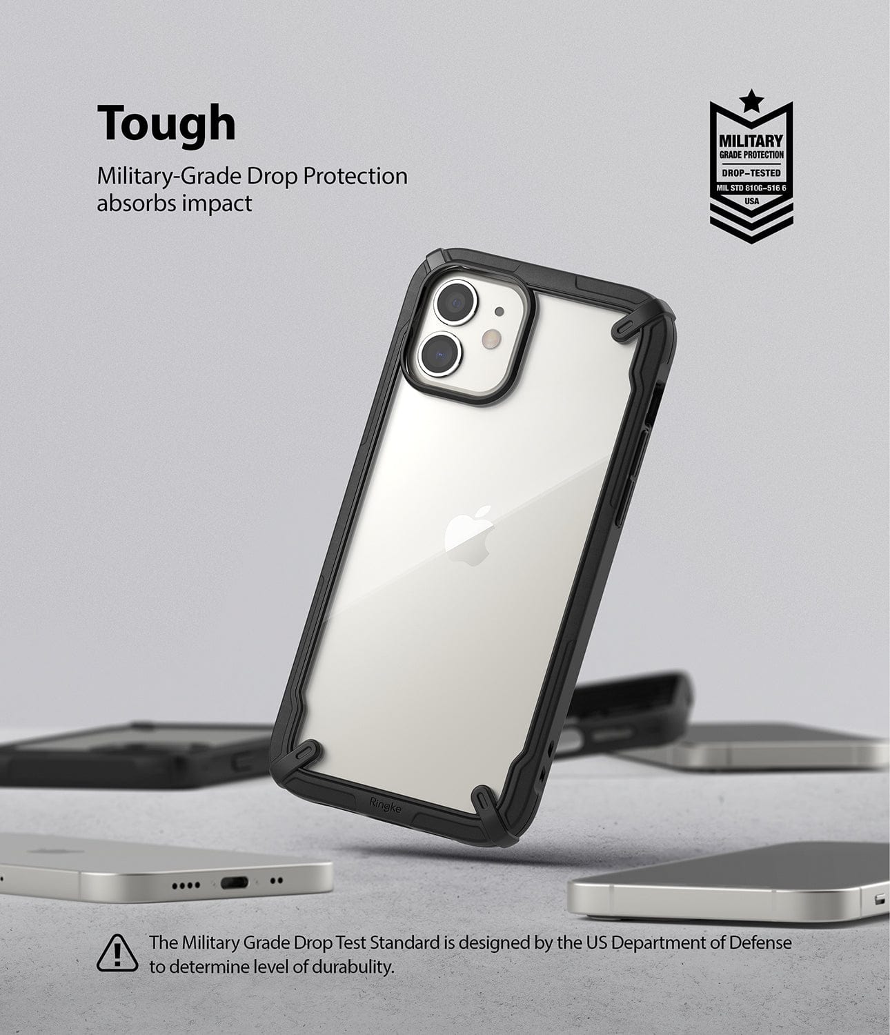 iPhone 12 / 12 Pro Fusion-X Black Case by Ringke
