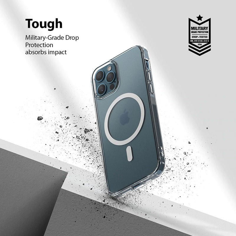 Tough Military grade drop protection absorbs impact damage with Ringke case