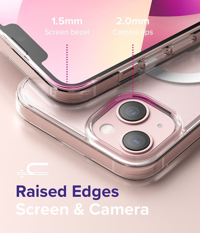 Raised edges screen and camera gives more protection to iPhone 13