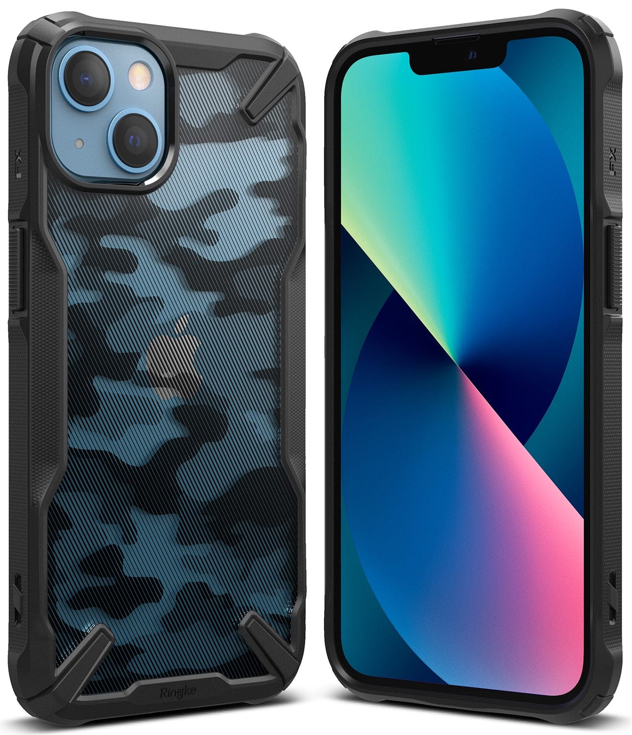 iPhone 13 Fusion X Design Camo Black Case By Ringke