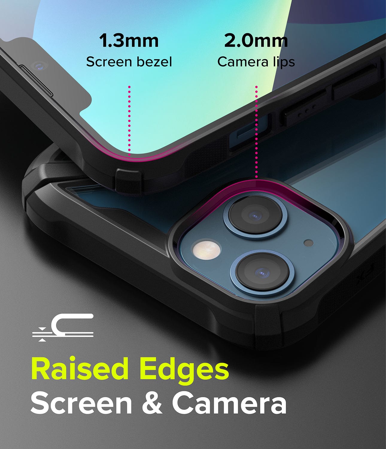 Ringke case is more protective with raised edges screen and camera 