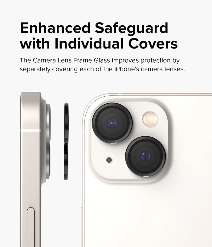 Safeguard Cover Camera Lens Frame Glass for iPhone 14