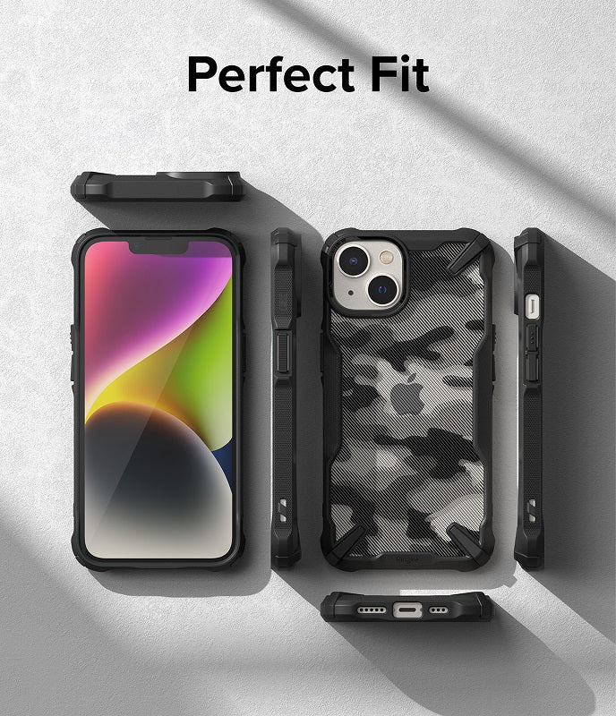 iPhone 14 6.1" Fusion X Design Camo-Black Case By Ringke
