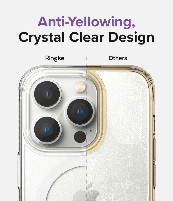 Anti-yellowing crystal clear design for Ringke iPhone 14 Pro case