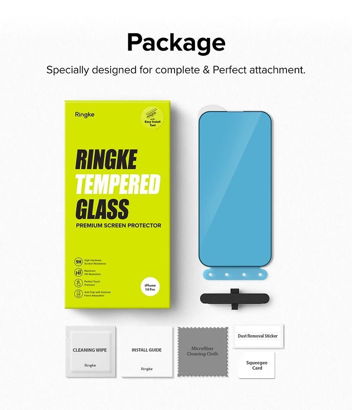 iPhone 14 Pro Glass Screen Protector With Installation By Ringke