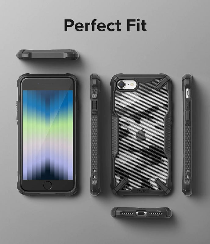 iPhone SE (3rd / 2nd Generation) / 8 / 7 Fusion-X Design Camo-Black Case By Ringke